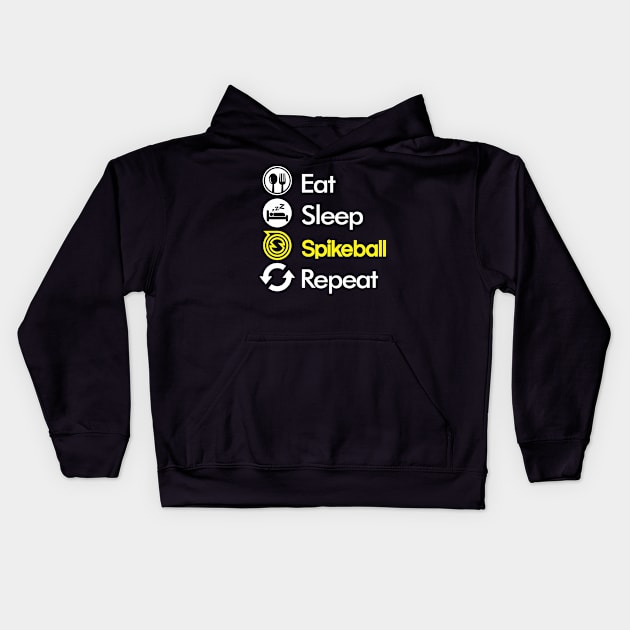 eat sleep spike Kids Hoodie by creator pintar